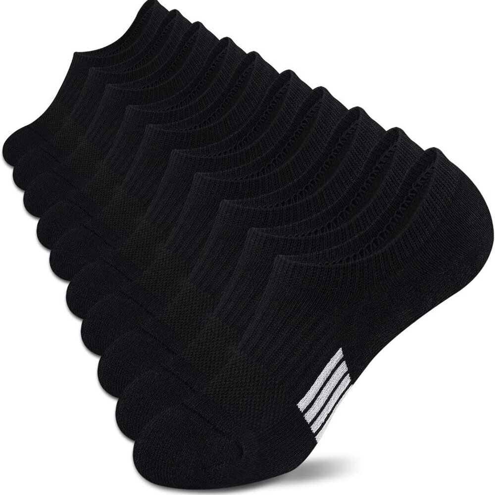 No Show Socks Womens Athletic Cushion Ankle Footies Low Cut 5-6 Pairs - Picture 1 of 7